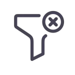 Filter X SVG Icon